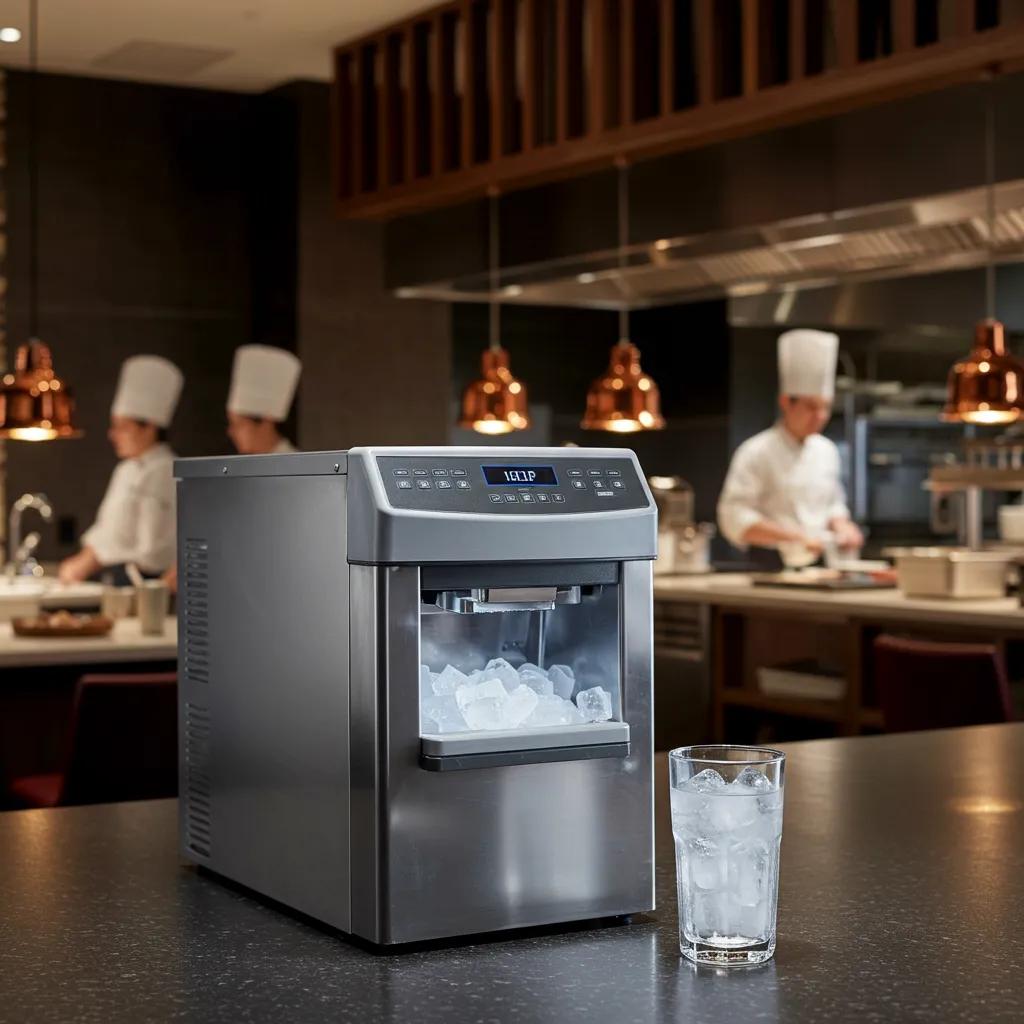 Modern Commercial Ice Maker In Busy Kitchen Highlighting High Capacity Ice Production For Large Businesses 240ba286 4fd2 96a2 48170ef764dc | Aqualume