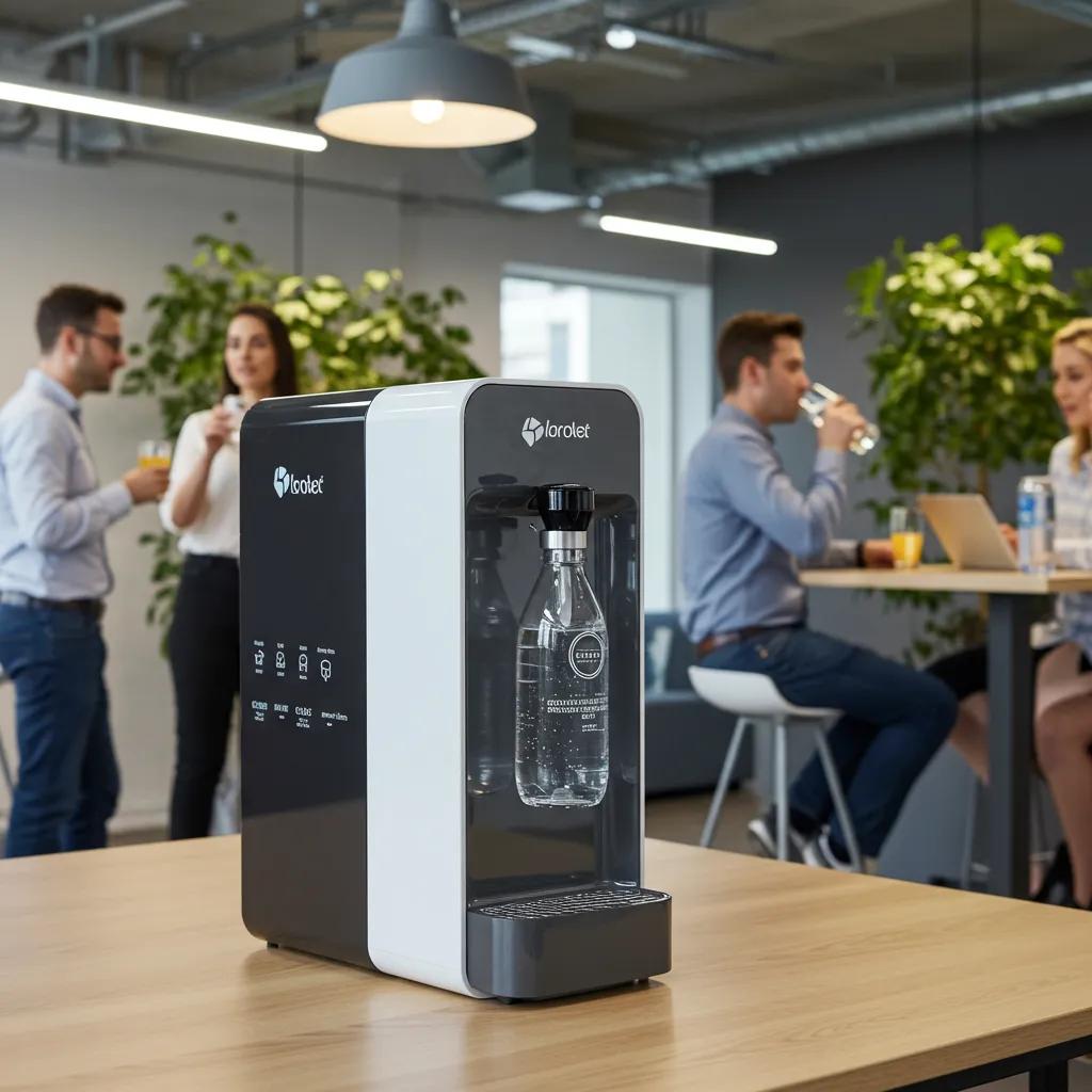 Modern Office Break Room With Sparkling Water Dispenser And Employees Enjoying Hydration Ca0c5d5b 4aa0 908f 394a7f4cb431 | Aqualume