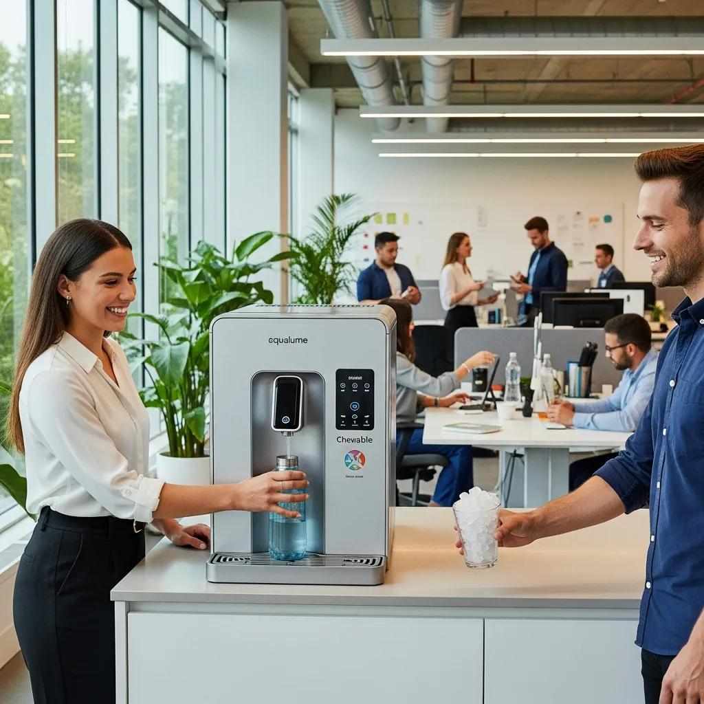 Aqualume Glacier Bottleless Water And Ice Dispenser In A Modern Office Highlighting Sustainability And Employee Wellness Bff Cd Eec Bca Eeffccfe Opt - Hot-cold Office Water Cooler
