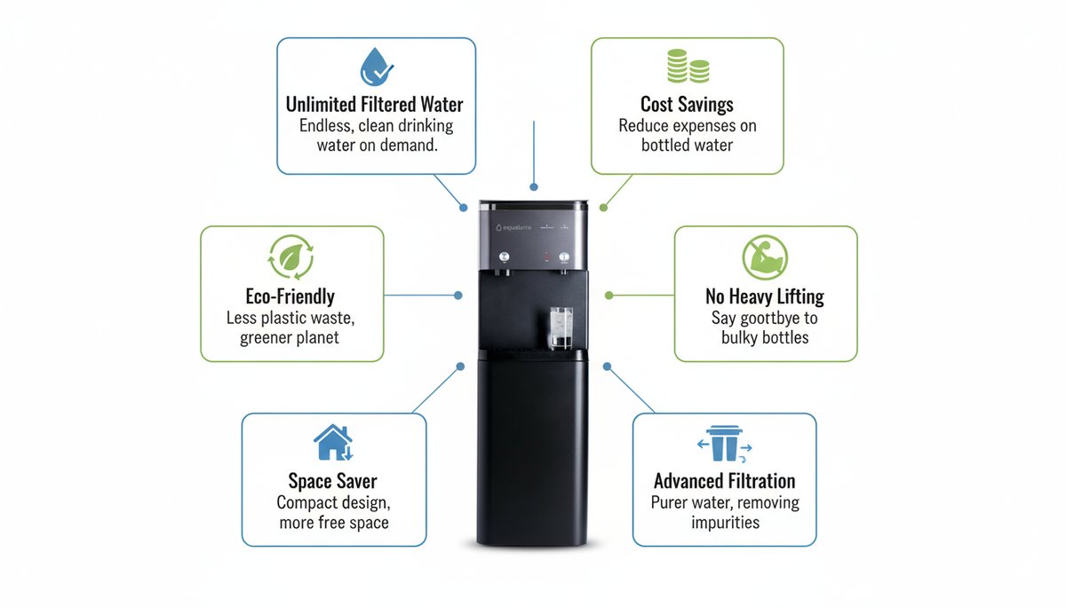 Aqualume Water Cooler For Businesses Los Angeles Opt - Hot-cold Office Water Cooler