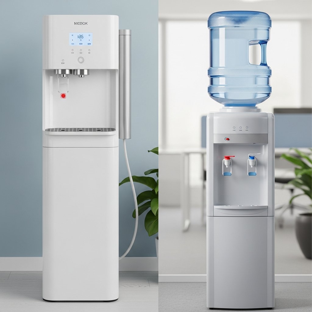 Bottleless Vs Bottled Comparison Hero Opt - Busienss Warer Cooler Los Angeles | Aqualume