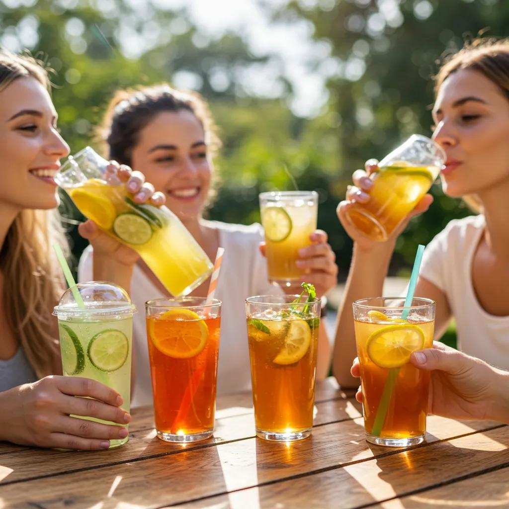 Diverse Group Of People Enjoying Hydrating Beverages Outdoors Promoting Healthy Hydration Habits Eb Fa Ba Cdbe Opt - Top Business Water Cooler | Aqualume