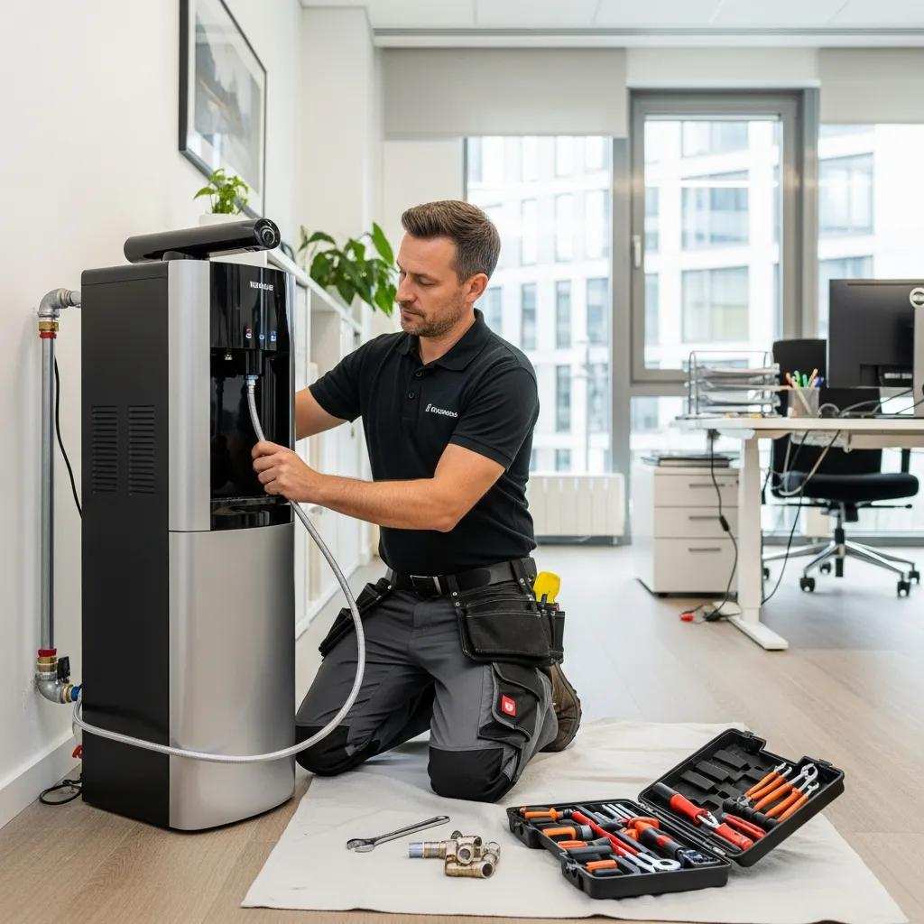 Technician Installing Bottleless Water Cooler In An Office Showcasing Professional Installation Process 4e4fe3c0 B16e Dbcdcf7f4f54 - Busienss Warer Cooler Los Angeles | Aqualume