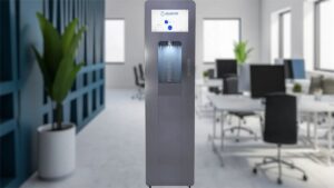 Aqualume Cascade bottleless water dispenser in a Los Angeles office