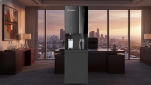 Aqualume Glacier bottleless water dispenser in an executive suite or CEO office in Beverly Hills