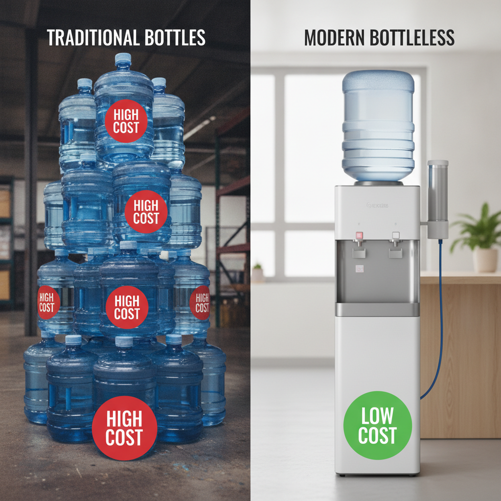 Bottleless Vs Bottled - Business Water Cooler | Aqualume