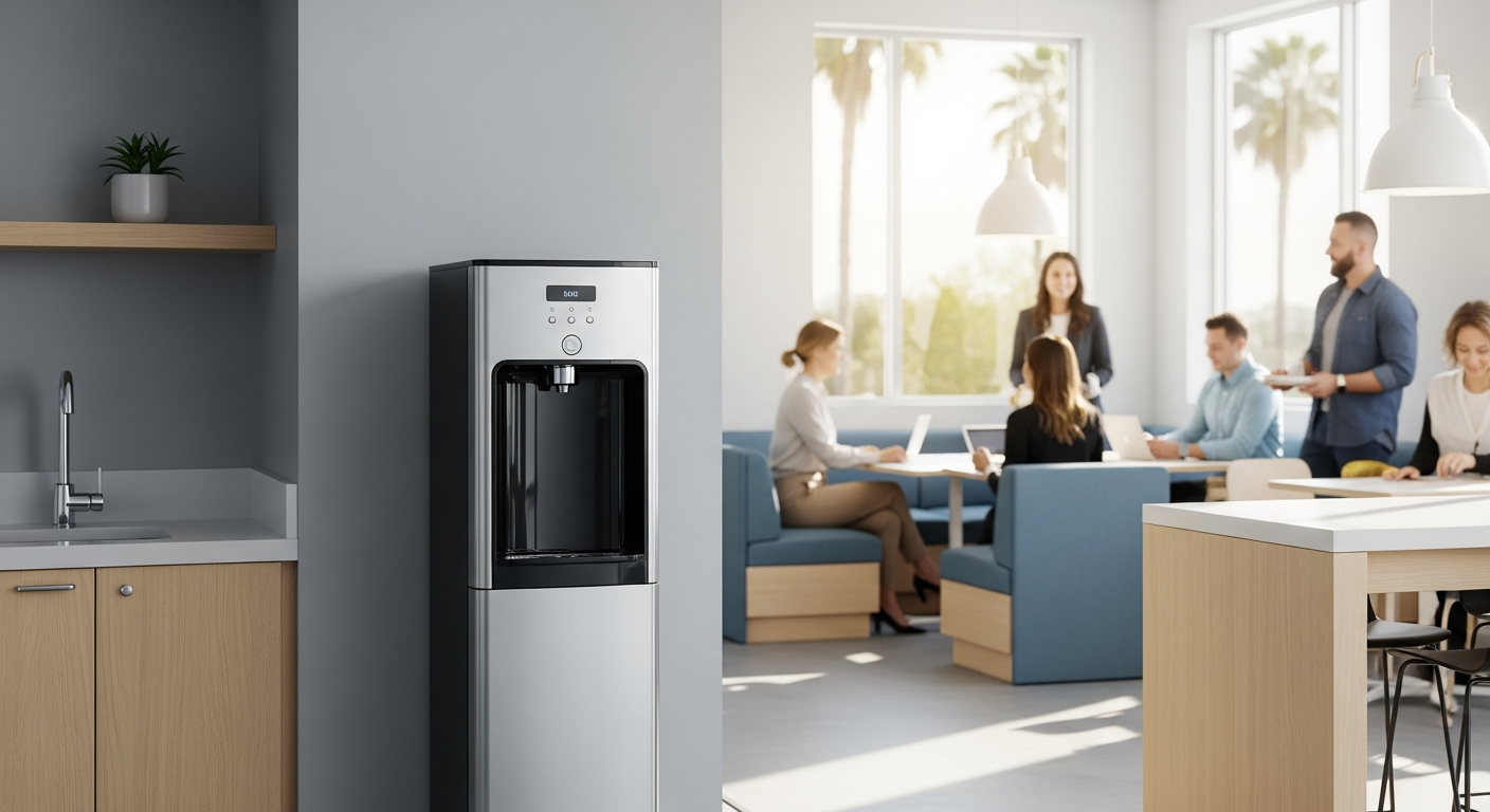 Anaheim business office with bottleless water cooler dispenser - smarter choice for local businesses