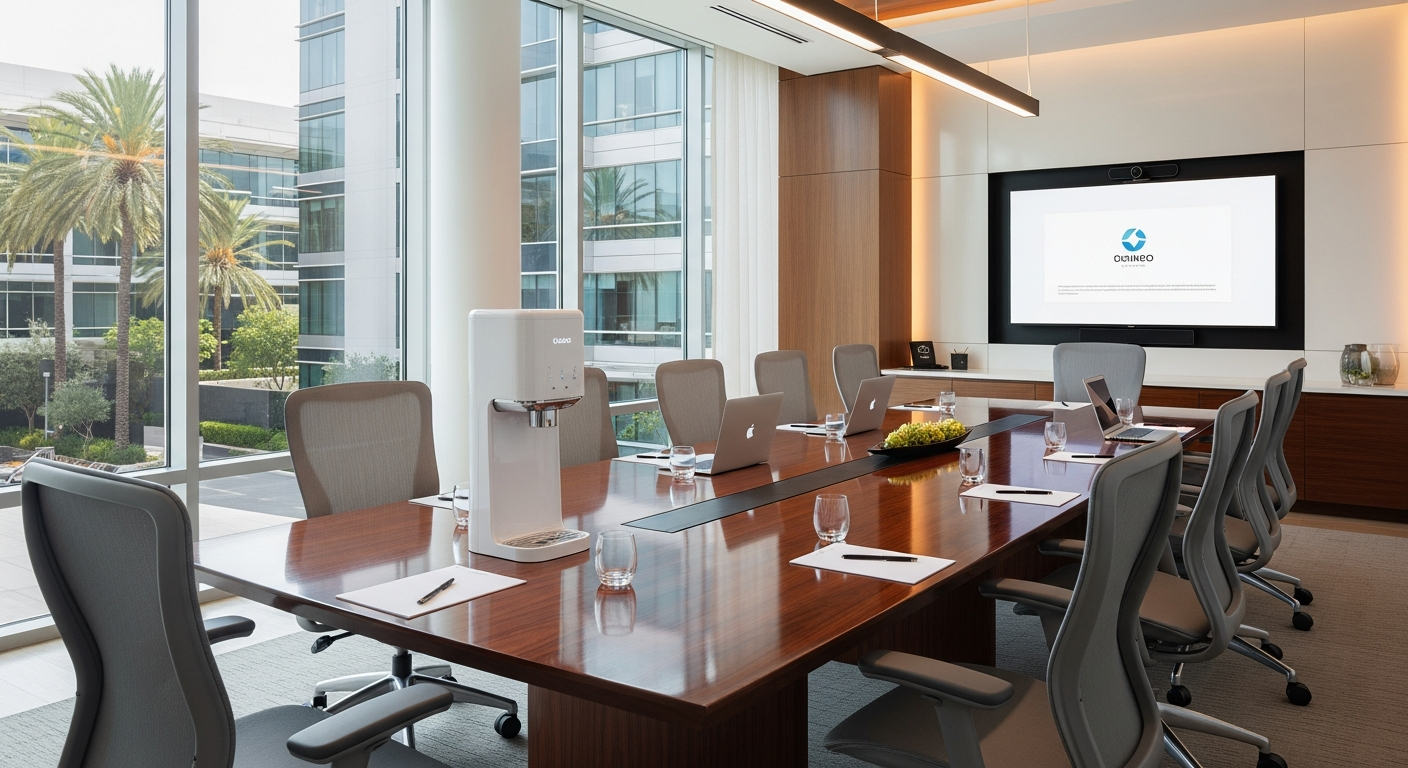 Modern Irvine office with reliable bottleless water cooler dispenser and 24/7 support