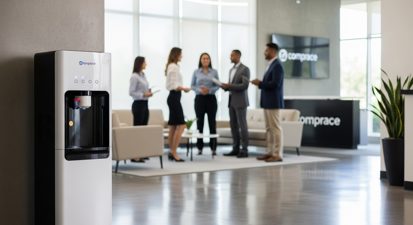 Orange County office with modern bottleless water cooler dispenser