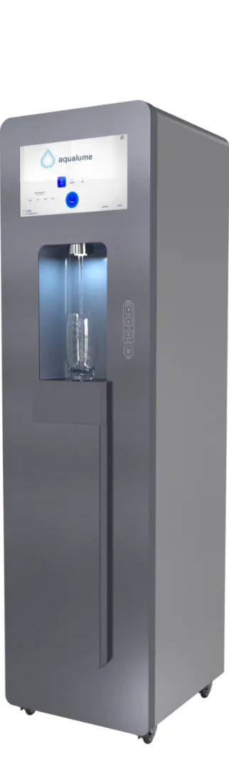 Interior view of Aqualume cooler highlighting advanced technologies for energy efficiency