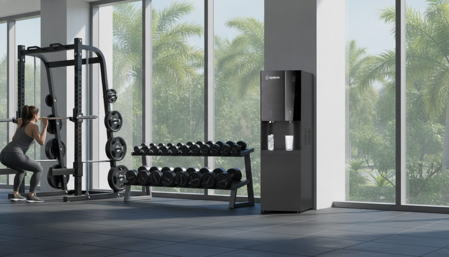 Aqualume bottleless water for Gyms & Fitness Centers