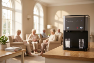 Aqualume bottleless water dispenser &mdash; seniorcare hero lounge