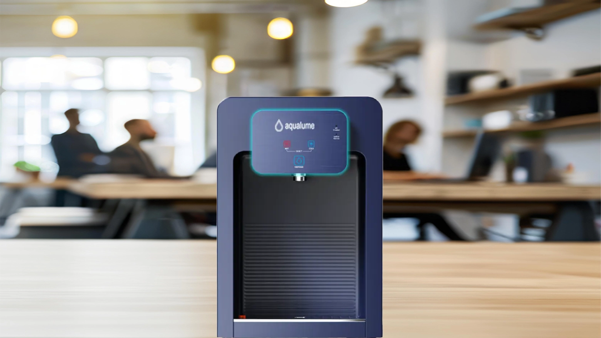 Aqualume Lightstream countertop water dispenser in an office